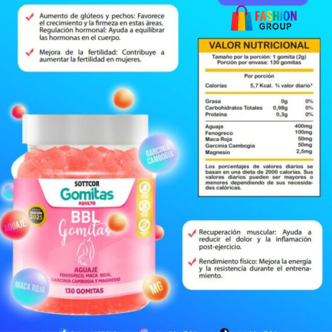 Aguaje Bbl para Adultos Gomitas Sottcor 100gr